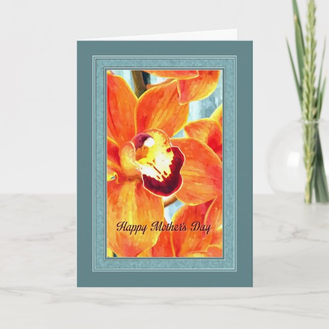Mother's Painted Orchid Karte (Vorderseite)