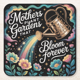 Mothers Plant Gardens That Bloom Forever Rechteckiger Pappuntersetzer