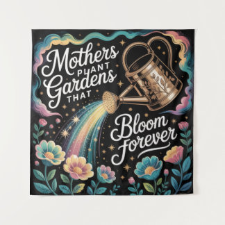 Mothers Plant Gardens That Bloom Forever Wandteppich