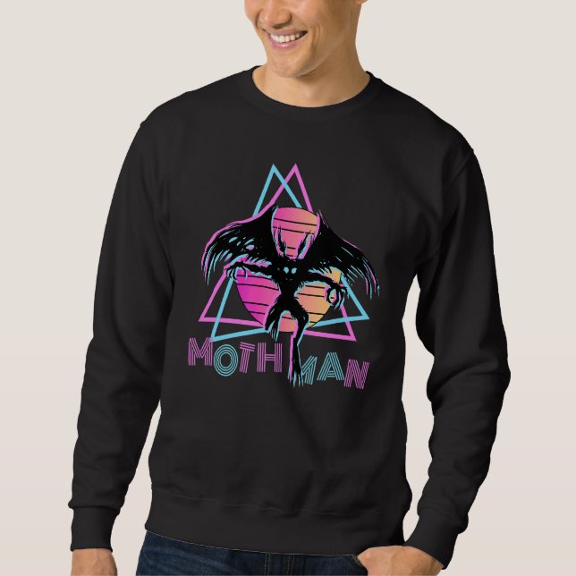 Mothman 80er Retro Cryptid Cryptozoology 1 Sweatshirt (Vorderseite)