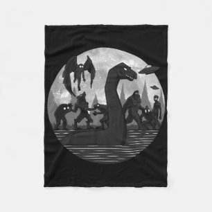 Mothman Bigfoot Loch Ness Monster Außerirdischen U Fleecedecke