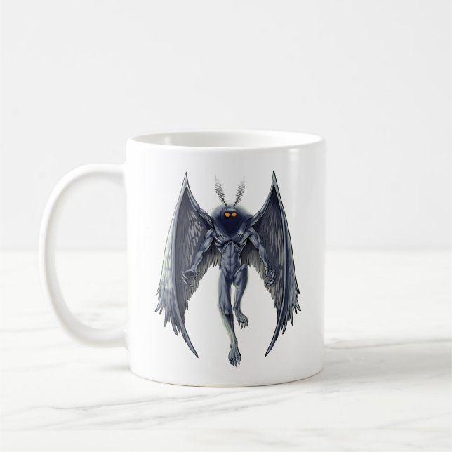 Mothman Cryptid Creature Kaffeetasse (Links)