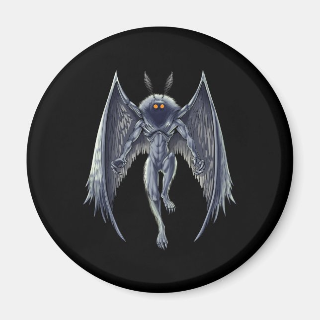 Mothman Cryptid Creature Magnet (Vorne)