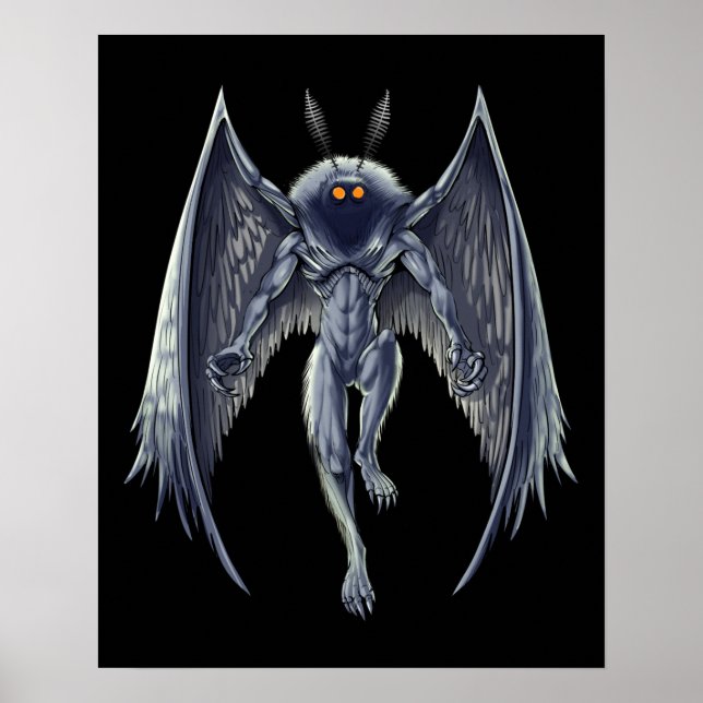 Mothman Cryptid Creature Poster (Vorne)