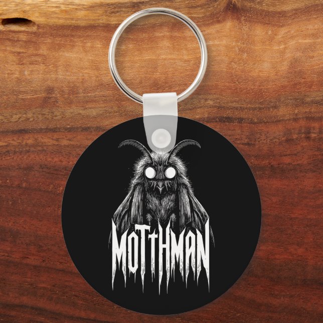 Mothman Cryptid Horror Gothic Paranormal Creature  Schlüsselanhänger (Vorderseite)