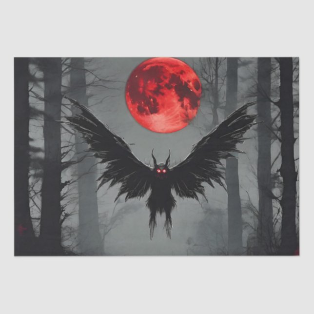 Mothman Decoupage Cryptid Decoupage Seidenpapier (Vorderseite)