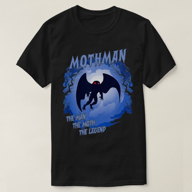 Mothman der Mann, der Moth der Legende Kryptid T-Shirt (Design vorne)