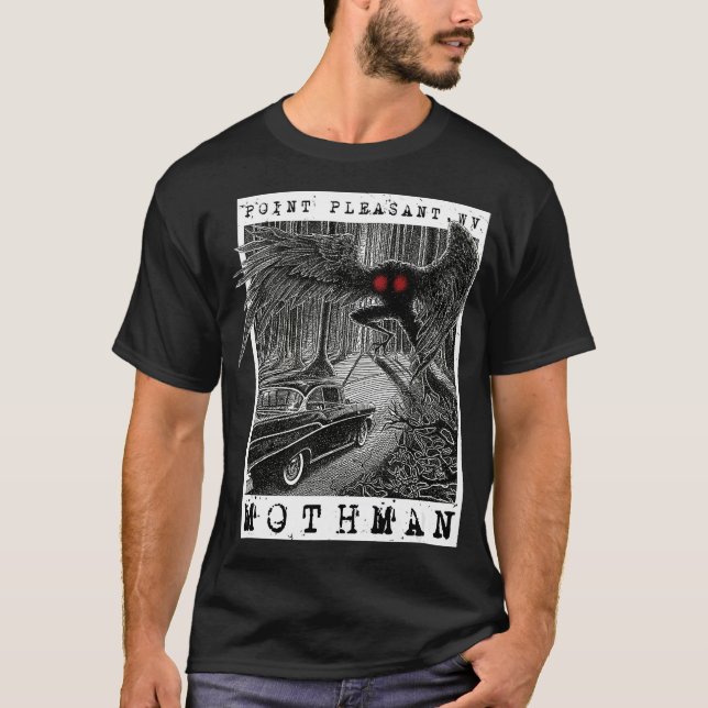 Mothman Encounter 1966 Point Pleasant Original Cr T-Shirt (Vorderseite)