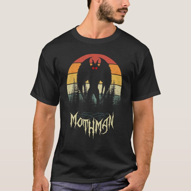 Mothman Folklore Kryptide Männer Frauen Kinder Vin T-Shirt (Vorderseite)