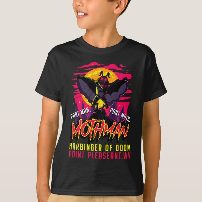 Mothman Fun Cryptid Harbinger Part Man Part Moth T-Shirt (Vorderseite)