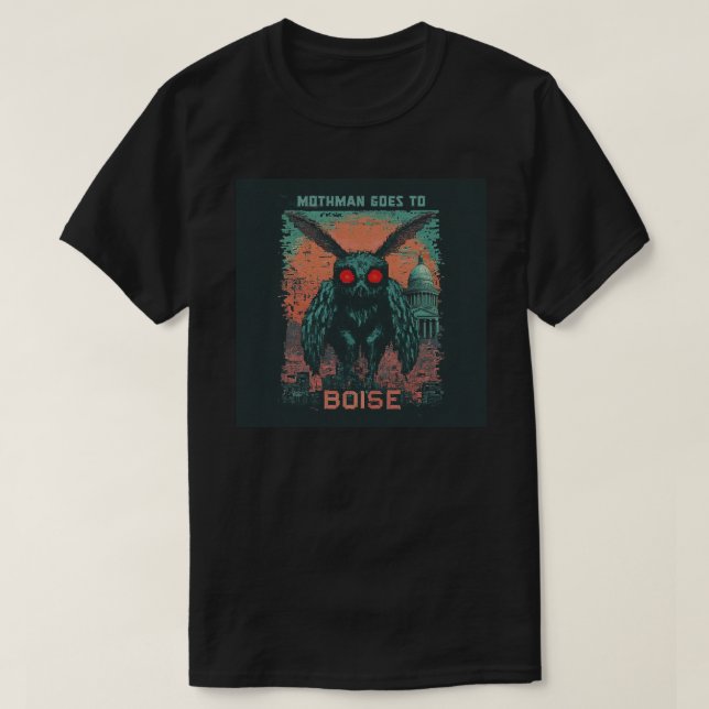 Mothman geht nach Boise T-Shirt (Design vorne)