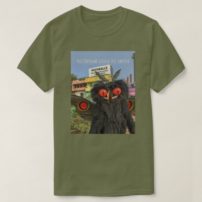 Mothman geht nach Indien T-Shirt (Design vorne)