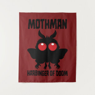 Mothman - Gruselig süßer Vorbote des Untergangs Wandteppich