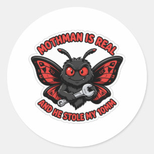 Mothman hat meinen 10mm-Aufkleber gestohlen Runder Aufkleber