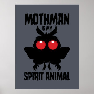 Mothman ist mein spirituelles Tier Silhouette Poster