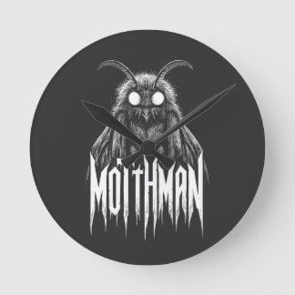 Mothman-Kryptid-Horror-Gotik-Übernatürliches Wesen Runde Wanduhr