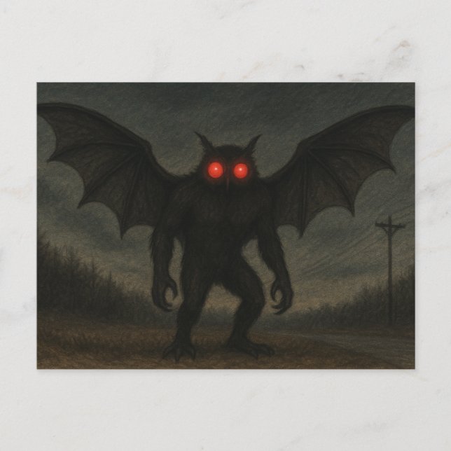 Mothman-Kryptid-Postkarte Postkarte (Vorderseite)