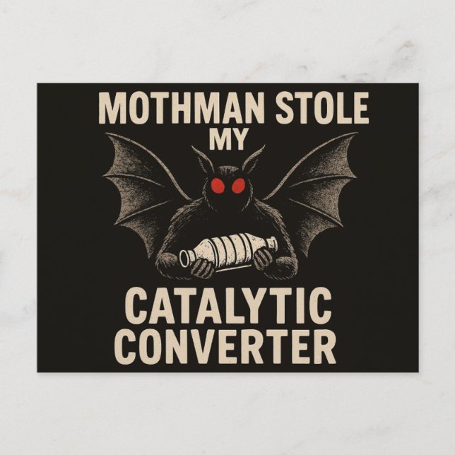 Mothman-Kryptid-Postkarte Postkarte (Vorderseite)