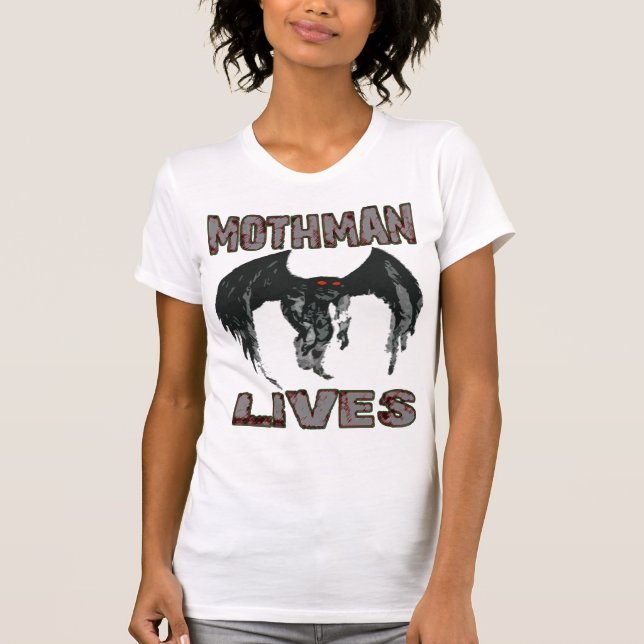 MOTHMAN LEBT SHIRT (Vorderseite)