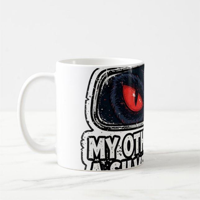 Mothman-Meme — Anderes Auto Kaffeetasse (Links)