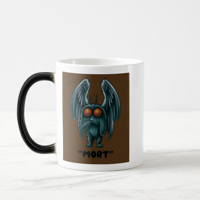 Mothman "Mort" Cryptid coffee Tasse (Links)
