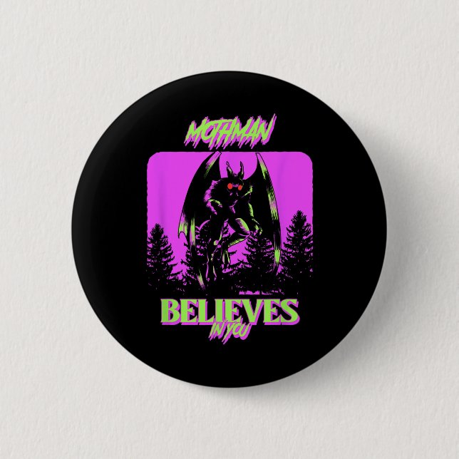 Mothman - Mothman glaubt an euch KostümHallowee Button (Vorderseite)