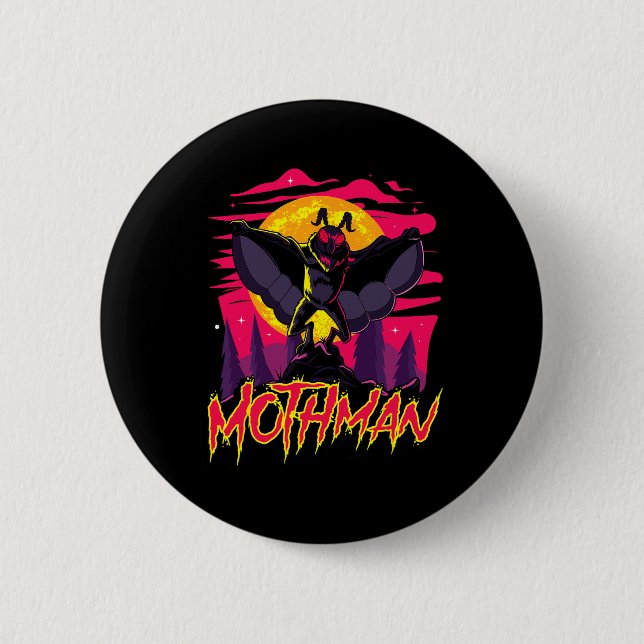 Mothman Movie Fun Cryptid Halloween Myth Monster C Button (Vorderseite)