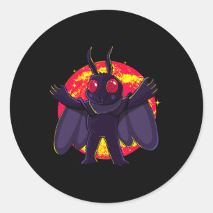 Mothman Niedlich Cryptid Creatures Point Pleasant Runder Aufkleber