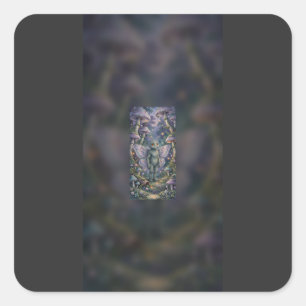 Mothman Pilzwald-Dämmerung-Aufkleber Quadratischer Aufkleber