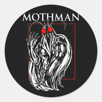 Mothman Runder Aufkleber