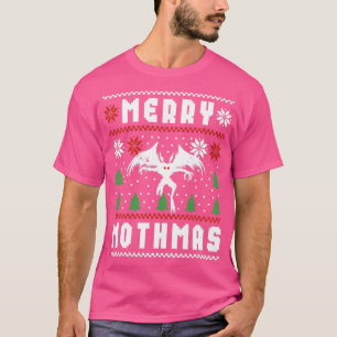 Mothman Ugly Christmas Sweater Merry Mothmas T-Shirt