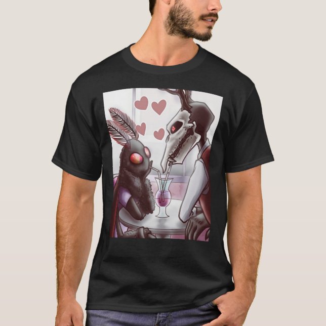 Mothman und Jersey Devil On a Date Graphic T-Shir T-Shirt (Vorderseite)