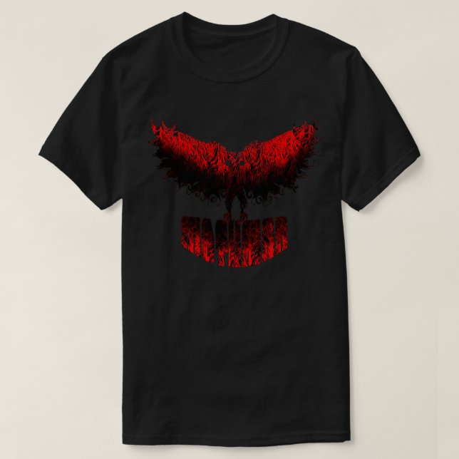 Mothman West Virginia Wing Humanoid Moth Retro Vin T-Shirt (Design vorne)