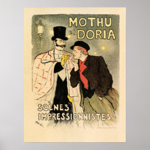 MOTHU & DORIA Theophile Steinlen Französisches Th Poster