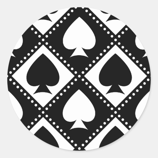 Motif Ace des Spades Runder Aufkleber (Vorderseite)