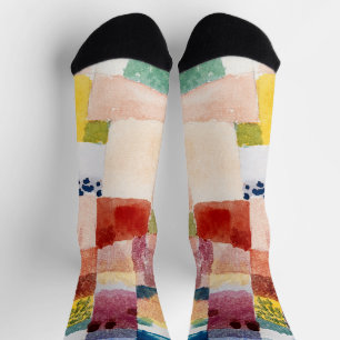 Motif aus Hammamet von Paul Klee, Abstrakte Kunst Socken