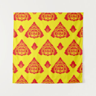 Motif Bali, Indonesien. mit modernen Farben. Vinta Wandteppich