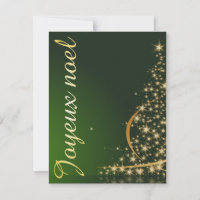 Motif de Noël vert avec arbre de Noël doré