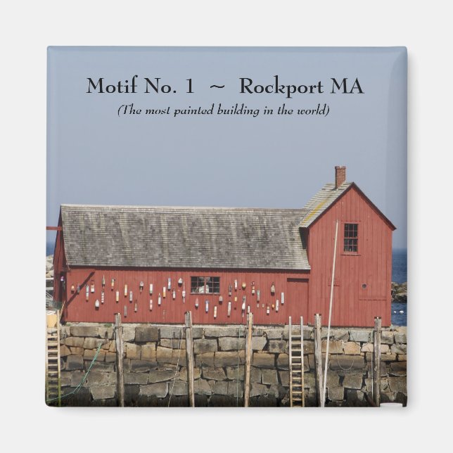 Motif Nr. 1 ~ Rockport MA Magnet (Vorne)