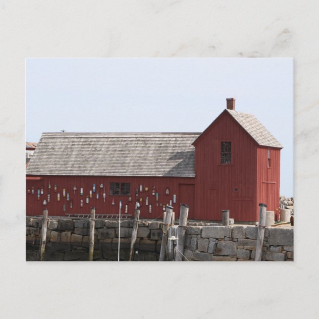 Motif Number 1 - Red Lobster Shack - Rockport, MA Postkarte (Vorderseite)