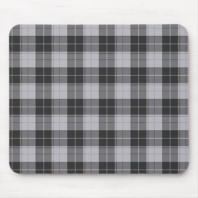 Motif tartan simple en gris mousepad (Vorne)