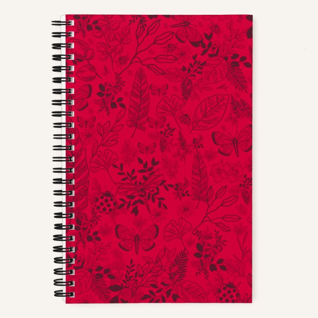 Motifs rojo - Cuaderno personalizado/Personalized  Notizbuch (Vorderseite)