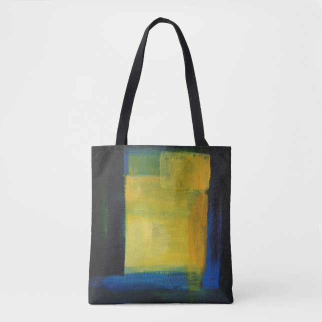 "Motion" Blue Yellow Tote Bag (Vorderseite)