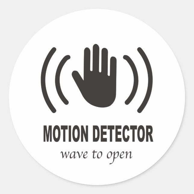 Motion Detector with hand Icon Runder Aufkleber (Vorderseite)