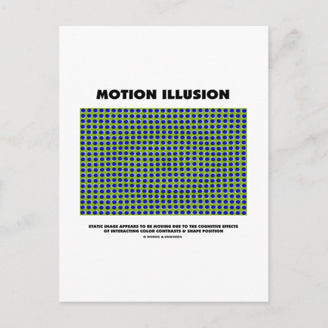Motion Illusion (optische Illusion) Postkarte (Vorderseite)