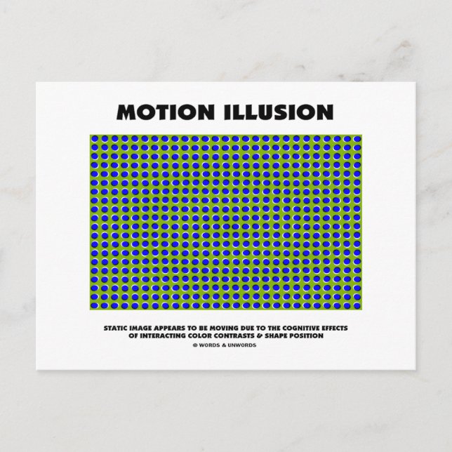 Motion Illusion (optische Illusion) Postkarte (Vorderseite)