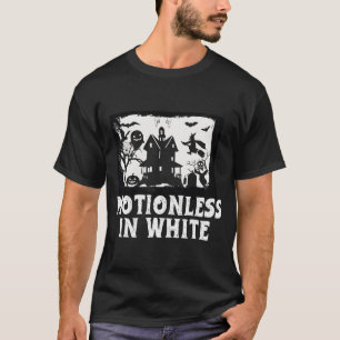 Motionlesses In White Lustige Gruselige Kürbis Hal T-Shirt