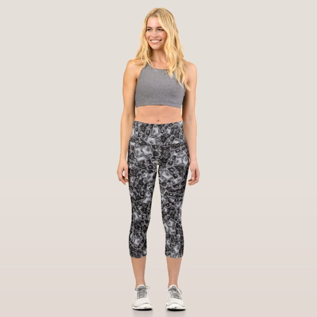 Motiv der Kopfmaske nach dem Zufallsprinzip Capri Leggings (Vorderseite)