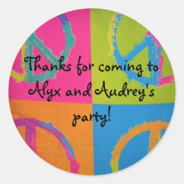 Motiv für das Friedenszeichen Runder Aufkleber