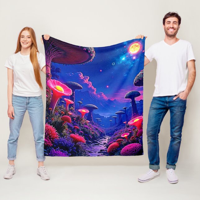 Motiv für die Pilzforst-Nacht Fleecedecke (Beispiel)